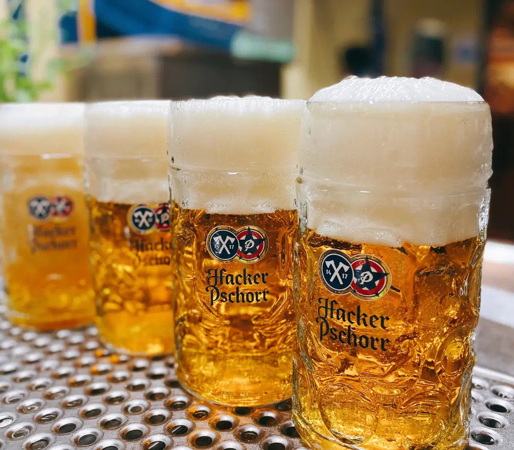 Frisch gezapftes Hacker-Pschorr Festbier
