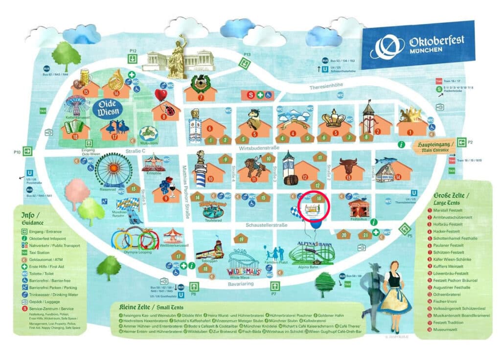 Map of Heimer’s location at Oktoberfest